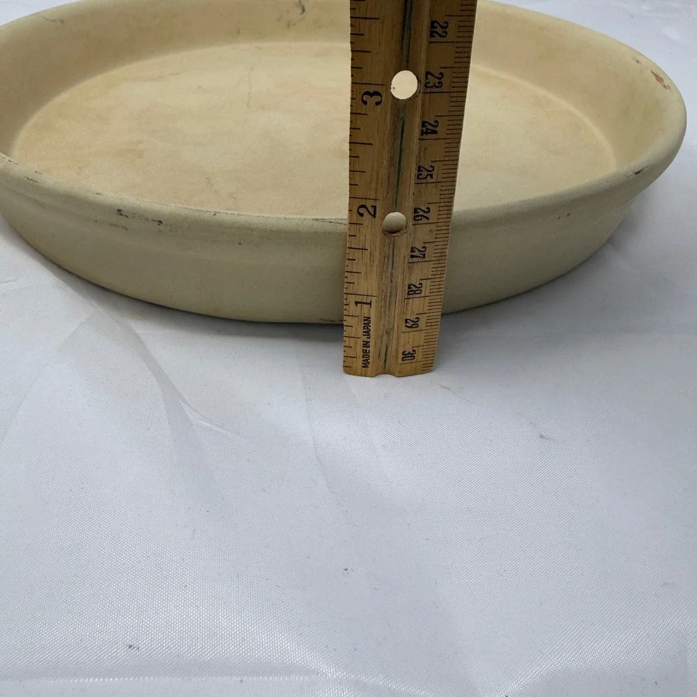 Pampered Chef Deep Dish Baker 124 Natural Stoneware 11 Inch Made in USA